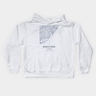 barcelona simple map Kids Hoodie